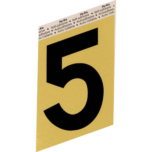 Hy-Ko Aluminum 3-1/2 In. Non-Reflective Adhesive Number Five GG-25/5 - main